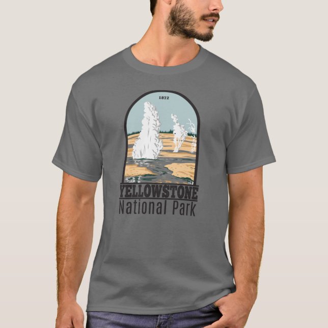 Camiseta Parque nacional Yellowstone Cuenca Norris Geyser (Anverso)