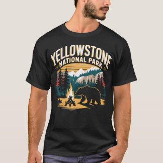 Camiseta Parque Nacional Yellowstone EEUU Lobo Bisonte Oso