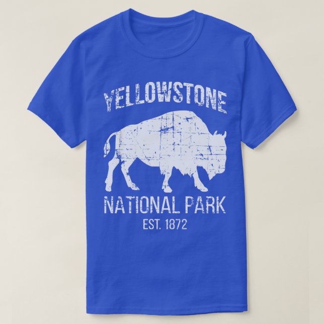 Camiseta Parque nacional Yellowstone Est 1872 I Búfalo (Diseño del anverso)
