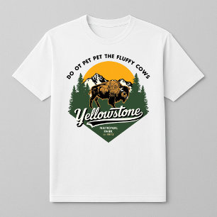 Camiseta Parque nacional Yellowstone Fluffy Cows