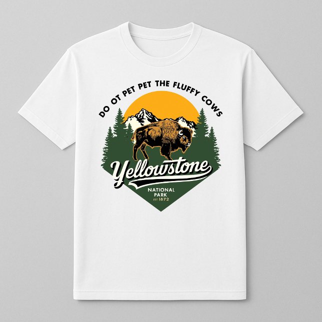 Camiseta Parque nacional Yellowstone Fluffy Cows (Subido por el creador)