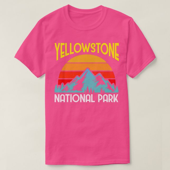 Camiseta Parque nacional Yellowstone Funny Sunset Camping G (Diseño del anverso)