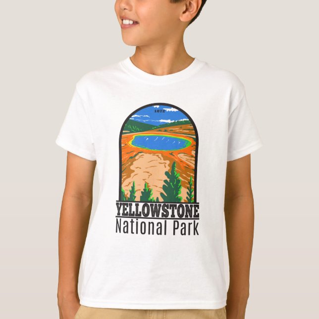 Camiseta Parque nacional Yellowstone Gran Primavera Primari (Anverso)