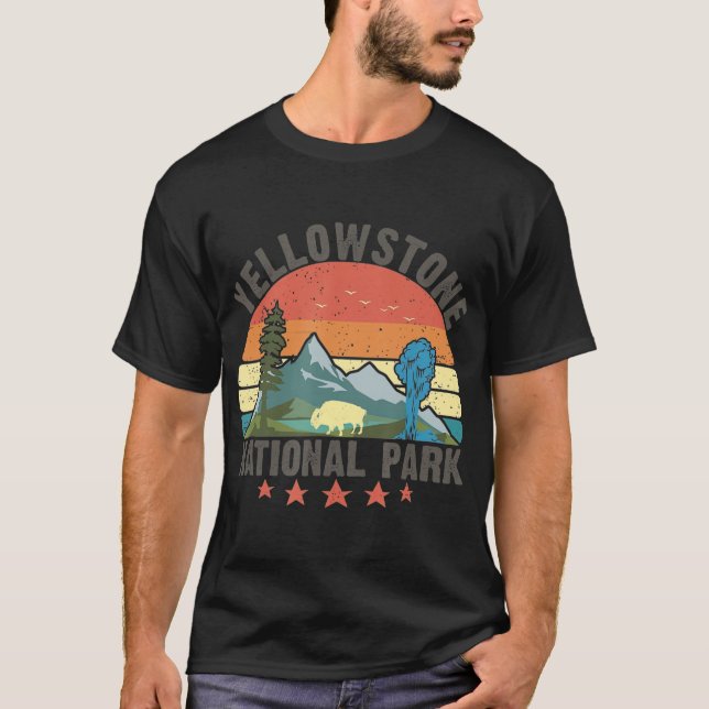 Camiseta Parque nacional Yellowstone Gran Tetón Montana tou (Anverso)