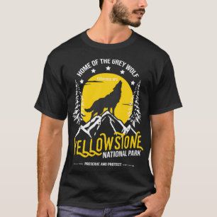 Camiseta Parque nacional Yellowstone Gray Wolf