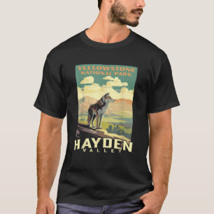Camiseta Parque nacional Yellowstone Hayden Valley Wolf WPA