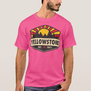 Camiseta Parque nacional Yellowstone Hexagon Badge Mens Hik