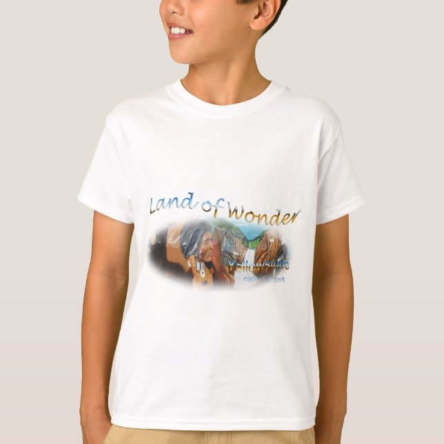 Camiseta Parque nacional Yellowstone, la tierra de la marav (Anverso)