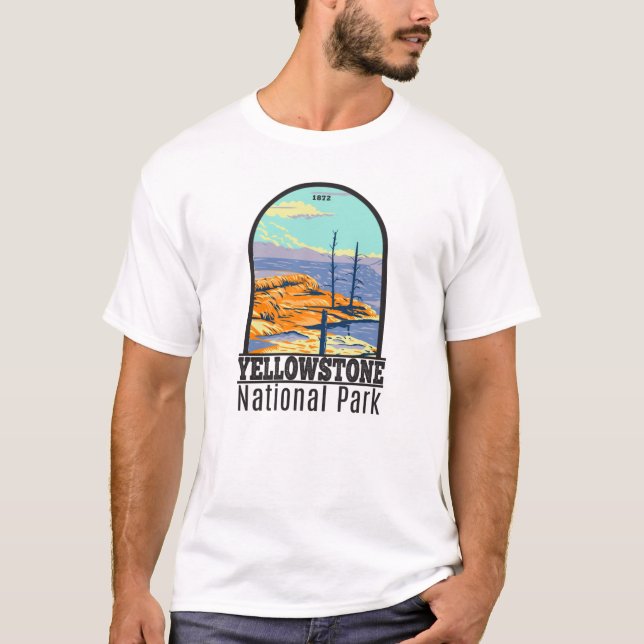 Camiseta Parque nacional Yellowstone Mammoth Hot Springs (Anverso)