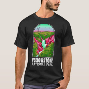 Camiseta Parque nacional Yellowstone Montana Hombres Campin