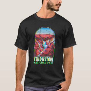 Camiseta Parque nacional Yellowstone Montana Hombres Campin