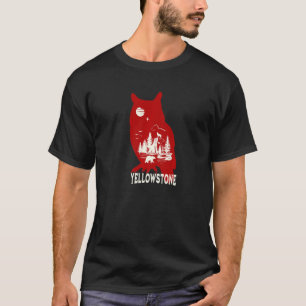 Camiseta Parque nacional Yellowstone Montañas Osos Árboles 
