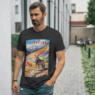 Camiseta Parque nacional Yellowstone Montañas Wolf