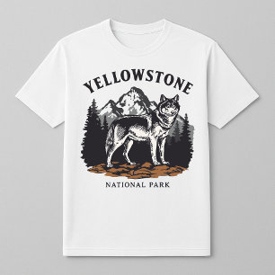 Camiseta Parque nacional Yellowstone Montañas Wolf