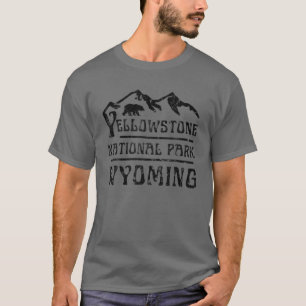 Camiseta Parque nacional Yellowstone Montañas Wyoming Bear