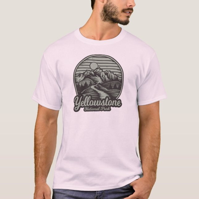Camiseta Parque Nacional Yellowstone Mountain Trail (Anverso)
