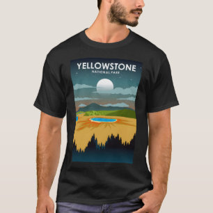 Camiseta Parque nacional Yellowstone Night Sky Stars Travel