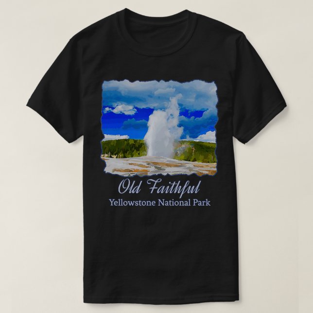 Camiseta Parque nacional Yellowstone Old Faithful Geyser (Diseño del anverso)