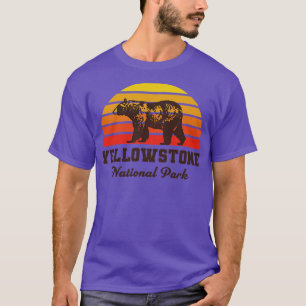 Camiseta Parque nacional Yellowstone Oso Sunset Yellow