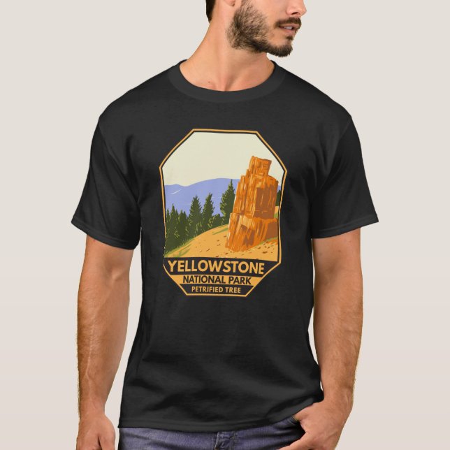 Camiseta Parque nacional Yellowstone Petrified Tree Vintage (Anverso)