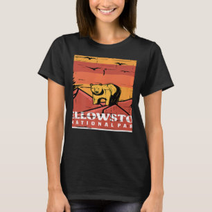 Camiseta Parque Nacional Yellowstone Recuerdo Oso Grizzly W