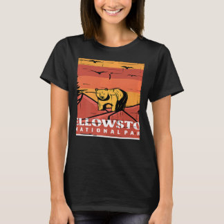 Camiseta Parque Nacional Yellowstone Recuerdo Oso Grizzly W