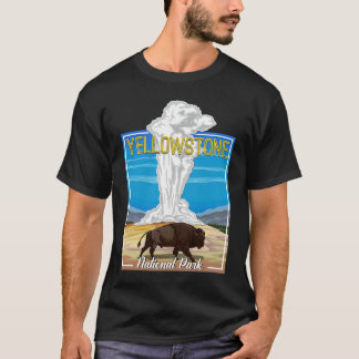Camiseta Parque Nacional Yellowstone Retro Vintage