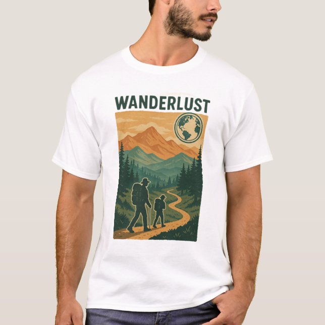 Camiseta Parque nacional Yellowstone - Senderismo Wanderlus (Anverso)