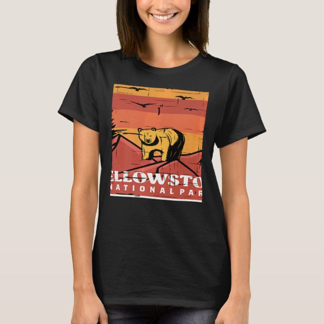 Camiseta Parque nacional Yellowstone Souvenir Grizzly Bear  (Anverso)