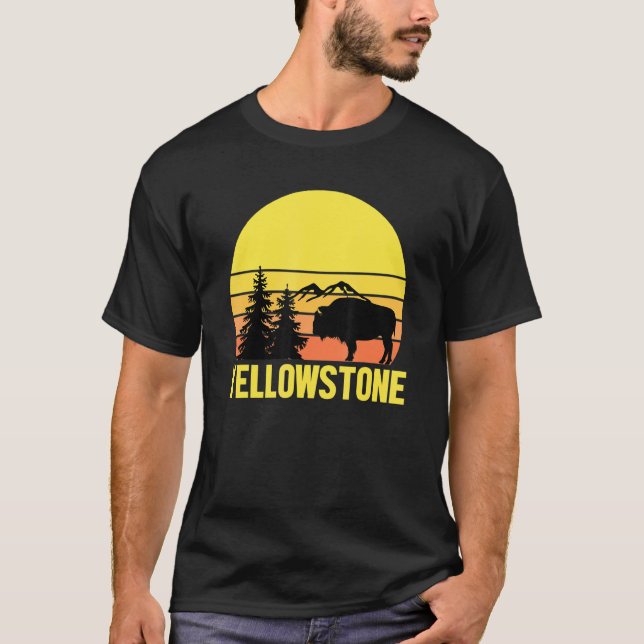 Camiseta Parque nacional Yellowstone Sunset 1 (Anverso)