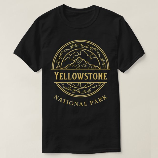 Camiseta Parque nacional Yellowstone T Senderismo y Camping (Diseño del anverso)