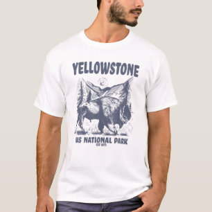 Camiseta Parque Nacional Yellowstone US 1872 Bison Mountain