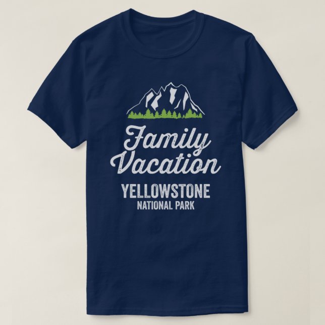 Camiseta Parque nacional Yellowstone Vacaciones familiares  (Diseño del anverso)