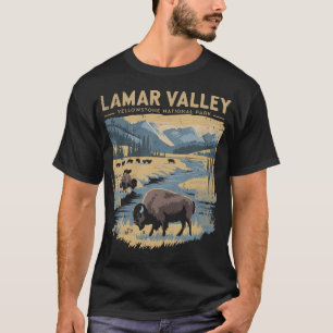 Camiseta Parque nacional Yellowstone Valle Lamar Bison Hiki