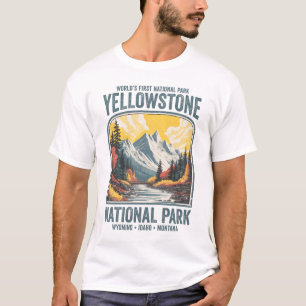Camiseta Parque nacional Yellowstone Vintage Camping N