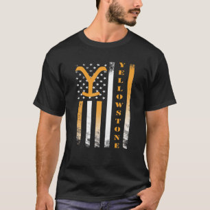 Camiseta Parque nacional Yellowstone Vintage de bandera est