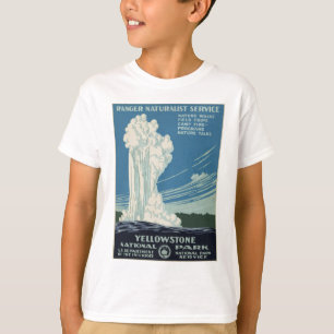 Camiseta Parque Nacional Yellowstone Vintage Geyser WPA