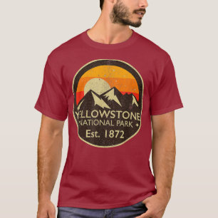 Camiseta Parque nacional Yellowstone Vintage Retro Camping