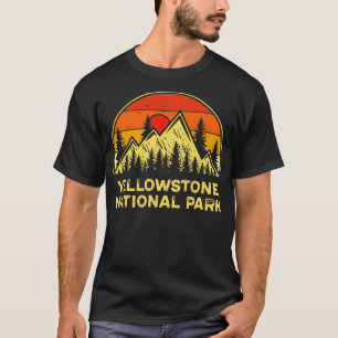 Camiseta Parque nacional Yellowstone Vintage Senderismo