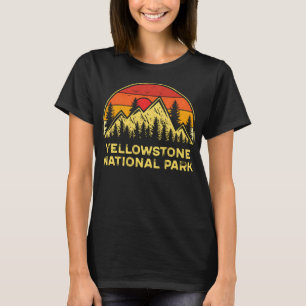 Camiseta Parque nacional Yellowstone Vintage Senderismo