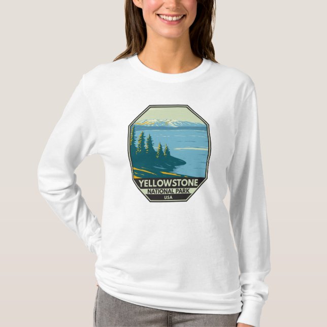 Camiseta Parque nacional Yellowstone Yellowstone Lake Vinta (Anverso)