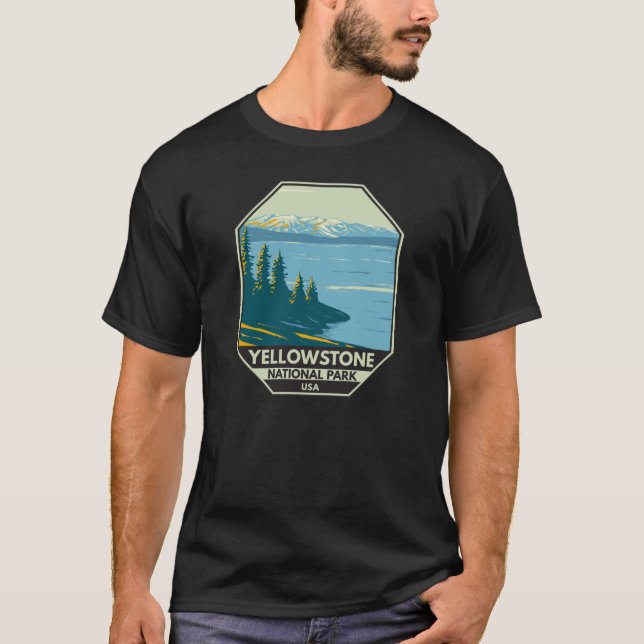 Camiseta Parque nacional Yellowstone Yellowstone Lake Vinta (Anverso)
