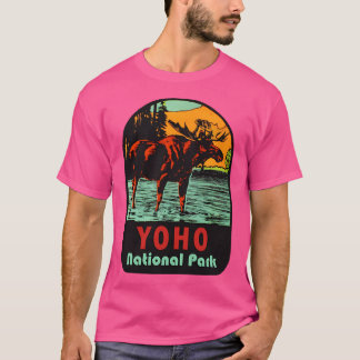 Camiseta Parque Nacional Yoho Bc Moose Viajes de época