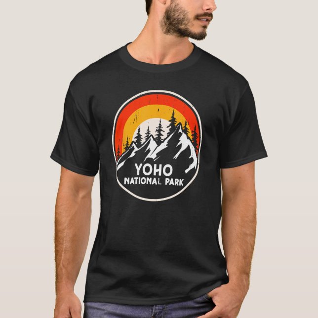 Camiseta Parque nacional Yoho Canada Mountain Trees Camping (Anverso)