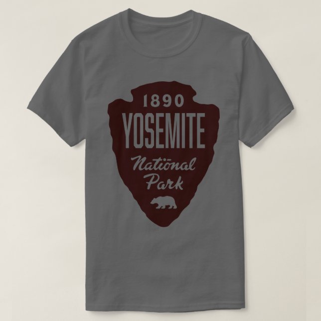 Camiseta Parque Nacional Yosemite Bear Arrowhead Brown (Diseño del anverso)