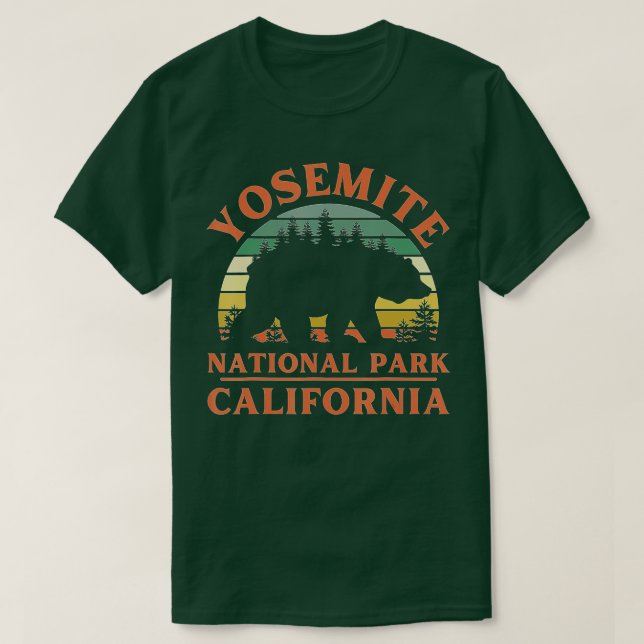 Camiseta Parque nacional Yosemite, California Bear Nature H (Diseño del anverso)