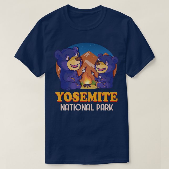 Camiseta Parque nacional Yosemite, California Black Bear Vi (Diseño del anverso)