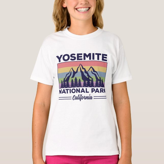 Camiseta Parque Nacional Yosemite, California, Senderismo R (Anverso)