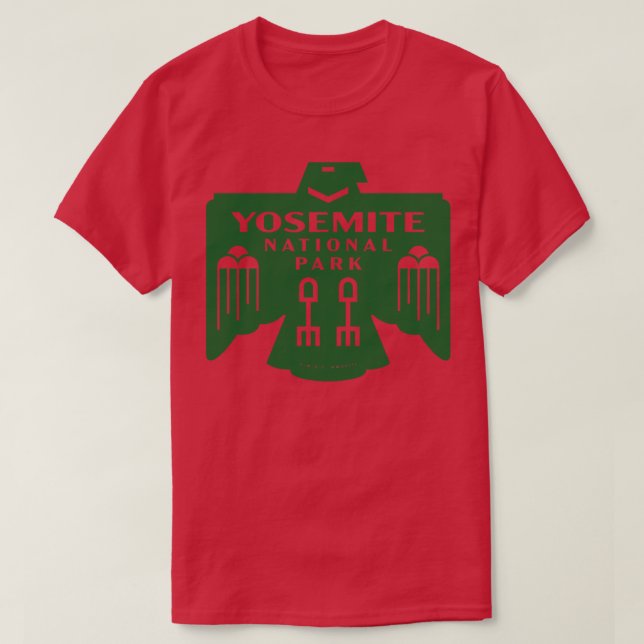 Camiseta Parque nacional Yosemite de pájaro nativo american (Diseño del anverso)
