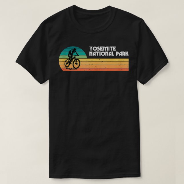 Camiseta Parque nacional Yosemite Estanques Retro Monte Vin (Diseño del anverso)